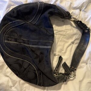 Black signature Coach shoulder bag